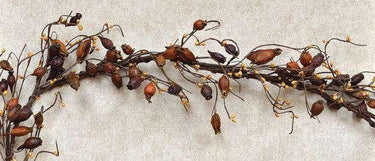 Dried Rose Hip Garland - 4 Ft. - The Fox Decor